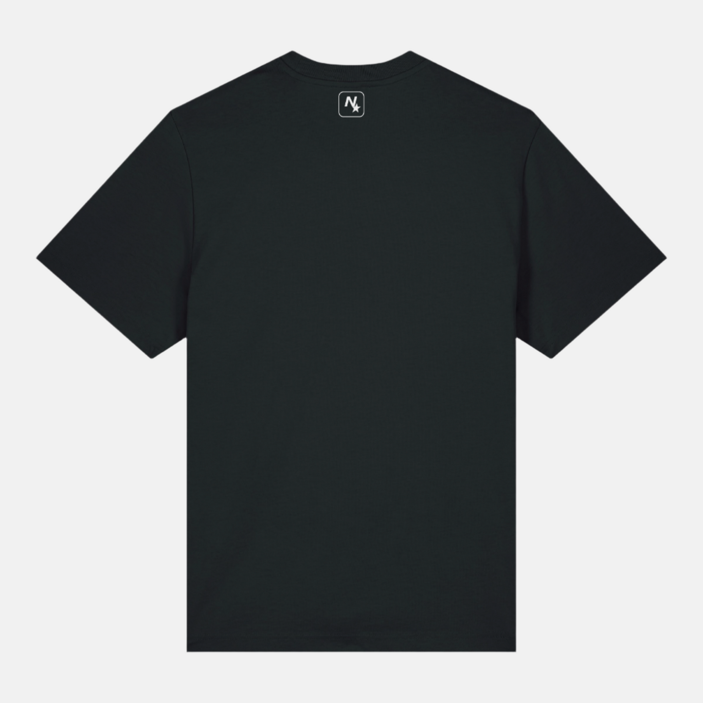 N Star Tee - Black Premium Cotton Streetwear T-Shirt NAIMS with a small N star back print